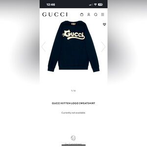 Gucci Kitten Logo Sweatshirt